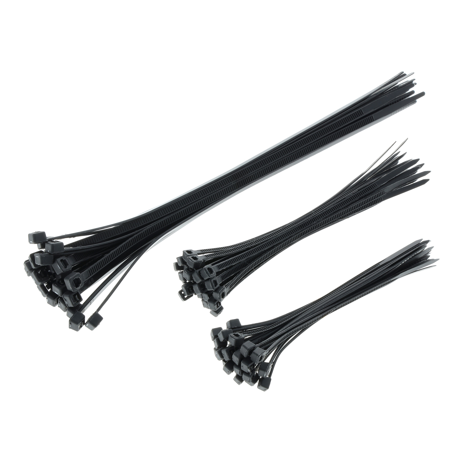Set Kabelbinder, schwarz, verschiedene Größen, 75 tlg. | 23  