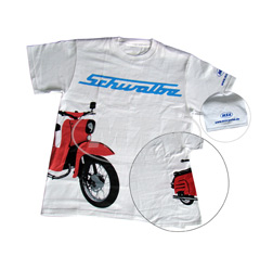 T-Shirt weiß, Edition ""COMIC-SCHWALBE""   Farbdruck, robust, hochwertiger Siebdruck, Baumwolle  Gr.S