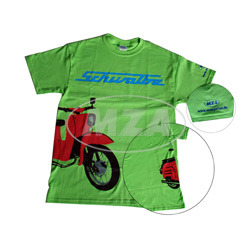 T-Shirt grün lime, Edition ""COMIC-SCHWALBE""   Farbdruck, robust,  hochwertiger Siebdruck, Baumwolle  Gr.S