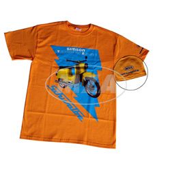 T-Shirt orange, Edition „Schwalbe orange mit Schriftzug“ Farbdruck, robust,  hochwertiger Siebdruck, Baumwolle Gr.M