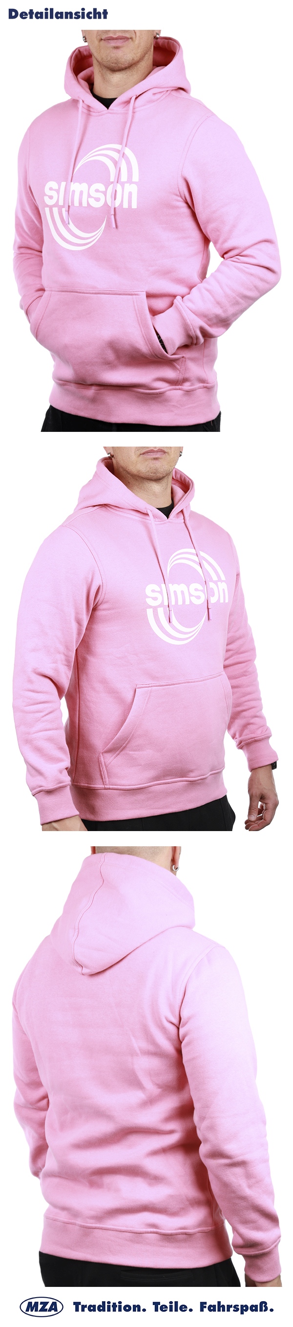 Hoodie SIMSON-Cross in Rosa